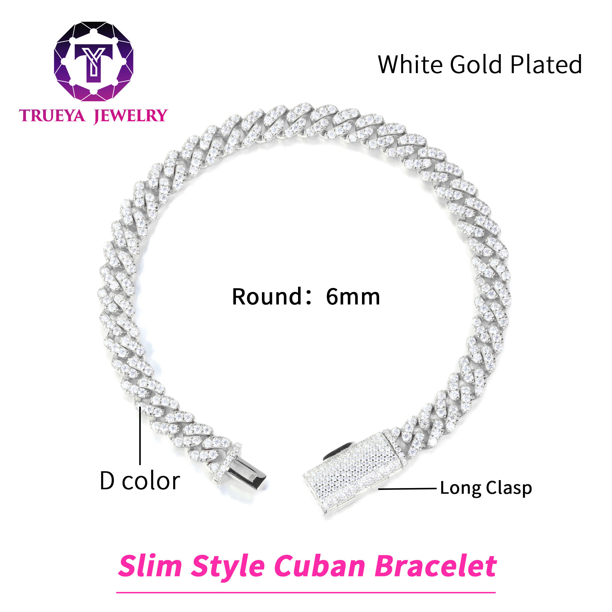 White Gold Color(Long Clasp)