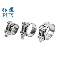 Collier de serrage en acier inoxydable réglable en force vis renforcée collier de serrage hydraulique robuste