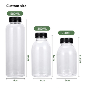 100ml 200ml 250ml 300ml 500ml dùng một lần nhựa <span class=keywords><strong>pet</strong></span> chai nước trái cây và <span class=keywords><strong>PET</strong></span> Enzyme chai với nắp màu đen - Product Image 2