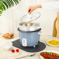 Olla Arrocera Eléctrica Multifuncional Mini al por Mayor, Taza Medidora, Olla Interior Antiadherente de Acero Inoxidable, Utensilios de Cocina Portátiles para el Hogar