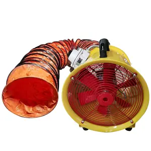 Taşınabilir eksenel fan patlamaya dayanıklı Fan 12 inç yardımcı üfleyici 550W 220V 50HZ çıkarma ve Ex havalandırma fanı