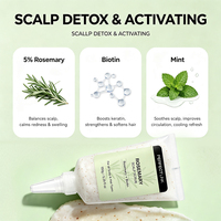 Shampooing Exfoliant Apaisant Anti-Pelliculaire Personnalisé à la Biotine, Romarin et Menthe pour un Nettoyage en Profondeur et un Volume Rafraîchissant des Cheveux