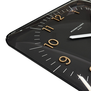 14 Inch Hình Vuông Khách Sạn Thạch Anh Gỗ Đồng Hồ Treo Tường Tùy Chỉnh Mới Lạ Mắt Đồng Hồ Thiết Kế Cho Sống Đen Reed Lớn Đồng Hồ Treo Tường - Product Image 3