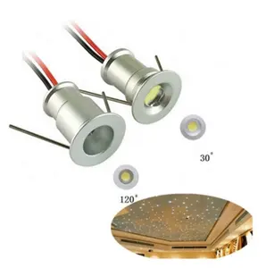 Đèn Rọi LED 12V 1W Đèn Rọi LED Âm Tường Mini Đèn Rọi Trần Nhỏ Đèn Chiếu Sáng Tủ Trưng Bày Trang Sức