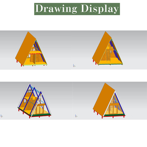 <span class=keywords><strong>Chalet</strong></span> <span class=keywords><strong>en</strong></span> <span class=keywords><strong>bois</strong></span> préfabriqué moderne <span class=keywords><strong>en</strong></span> forme de A, assemblage sur site, fabrication certifiée CE, expérience de fabrication pour les stations balnéaires insulaires - Product Image 5