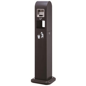 Poubelle cendrier debout en acier inoxydable de 10,8 L sans couvercle Poubelle d'extérieur - Product Image 1