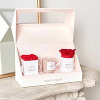Boîte à fleurs et à bougies Coffret cadeau de bougies de luxe Emballage en gros Boîtes à bougies