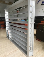 Clapet coupe-flamme en alliage d'aluminium à commande manuelle avec design de persienne moderne pour systèmes de ventilation CVC
