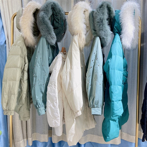 Giacca di moda personalizzata piumino <span class=keywords><strong>bianco</strong></span> anatra usato inventario sconto <span class=keywords><strong>abbigliamento</strong></span> <span class=keywords><strong>donna</strong></span> - Product Image 6