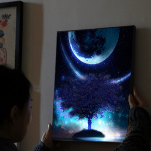 5D kim cương khảm sơn DIY Đầy Đủ Khoan Kim Cương sơn với khung LED sơn kim cương - Product Image 3