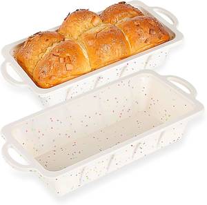 MUYULINS Molde Rectangular para Pan y Pastel de Silicona con Marco Metálico Reforzado, Antiadherente, Libre de BPA, Apto para LFGB - Product Image 1