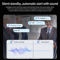 Enregistreur vocal intelligent S36 AI avec connecteur USB 2.0, en matériau PC, portable, traduction et transcription en temps réel via application