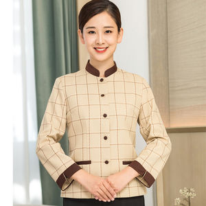 Monos de limpieza de manga larga para mujer, ropa de casa, limpieza de Hotel, uniformes de camarero, venta al por mayor - Product Image 3