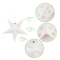Ornement lanterne étoile à cinq papiers de 60 cm Décoration étoile de l'avent de Noël pour décorations murales et décorations de fête