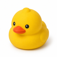Jouet Squishy Canard Doux au Toucher Mat, Corps Compressible, Bec Orange, Anti-Stress de Bureau