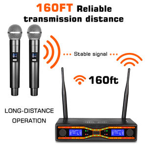 Micrófono Inalámbrico UHF MX-R42, Micrófono de Mano Dual, Rendimiento Profesional para Escenario, Plástico, Cancelación de Ruido, Ligero - Product Image 2
