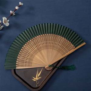 Éventails pliants en soie et bambou chinois faits à la main, originaux, imprimés sur mesure pour festivals, fêtes, souvenirs personnalisés, décoration portative - Product Image 5