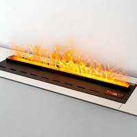 Cheminée électrique encastrée à vapeur avec télécommande FlameSmart LED 3D décorative pour salon moderne