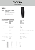 Altavoz de Columna Coaxial Profesional L304, Sistema de Línea de Audio Activo de 300W