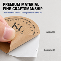 Rouleaux d'autocollants en kraft écologiques imperméables personnalisés pour flacons et pots de parfum avec impression de logo et de couleur, taille et forme personnalisées