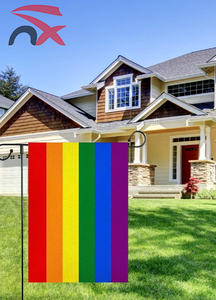 Bandera de Jardín Personalizada al por Mayor, Impresa por Ambos Lados, Colorida, con Diseño de Arcoíris, para Decoración de Exteriores - Product Image 3