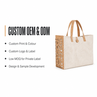 Sac fourre-tout en toile de coton recyclé et liège écologique 3470, imprimé numérique, découpé au laser, sac à main pour femme, vente en gros