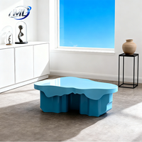 Table basse en fibre de verre moderne européenne, durable et sur mesure, couleur personnalisable, pour extérieur, salon, hôtel, maison