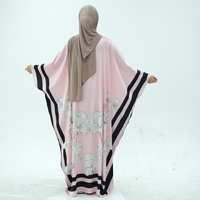 Robe pour femme Mexizo, élégante, de style boutique, vêtements islamiques, abaya décontractée, col rond, manches chauve-souris, grande taille, imprimée