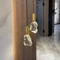 AB- Lustre moderne simple, lampe de chevet en cristal de luxe léger, décoration créative et originale, lustres et suspensions