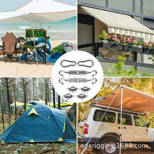 ตัวหมุนสแตนเลส M5 304 สำหรับผ้าใบกันแดดและชุดตาข่าย อุปกรณ์ร้อยเชือกสำหรับใช้งานกลางแจ้ง - Product Image 1