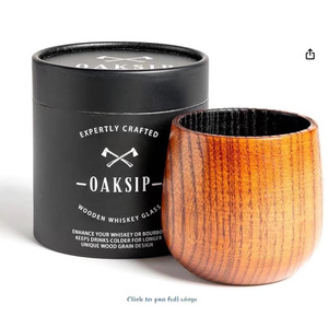 Verres à whisky en bois style Collins pour bourbon à l'ancienne – Cadeaux parfaits pour papa, garçon, homme, mari - Product Image 2