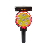 Feu de signalisation solaire clignotant alternant, réflecteur de qualité diamant, batterie rechargeable pour la sécurité routière en zone de travaux et sur autoroute