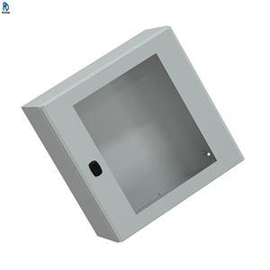 Boîtier mural transparent pour contrôleur PLC et capteur, en acier gris, IP66, 500 mm H x 250 mm L x 250 mm P, neuf, original - Product Image 1