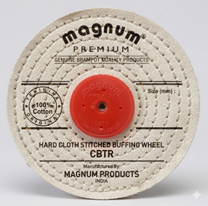 Roue de polissage en coton blanc de qualité supérieure 100 mm avec trou de 20 mm pour le polissage de bijoux, la finition miroir et des surfaces - Product Image 1