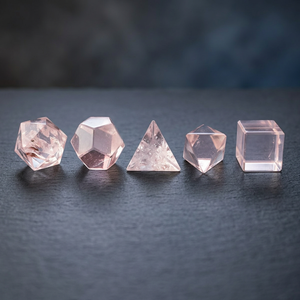 Pierre précieuse naturelle pierre de cristal sept chakras pierre de guérison collé géométrie sacrée solides platoniques chakra ensemble de guérison - Product Image 3