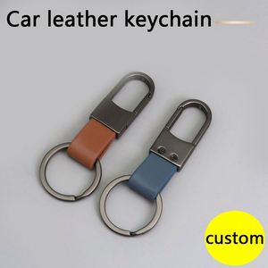 Factory Direct Sale of PU Car Keychains with Gravure Printing <b>Custom</b> Logo High Quality Soft Durable Modern Art Design <b>Key</b> <b>Rings</b> - Product Image 5
