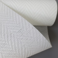 Papier peint décoratif en fibre de verre textile blanc moderne, peignable, pour la décoration des murs intérieurs