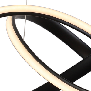 Lámpara Colgante LED Moderna y Elegante de Aluminio y Silicona con Forma Curva, Altura Ajustable para Interiores - Product Image 2