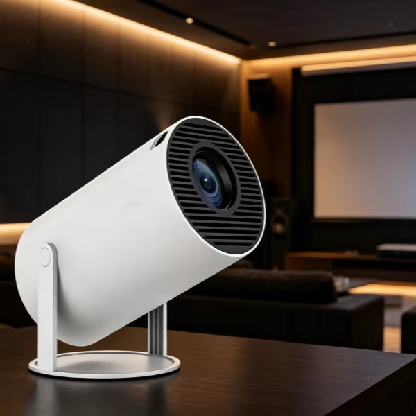 2K Full HD LED Portable Smart Projector HT88 Mini Stand, WiFi Screen Mirroring Home Theater Projector