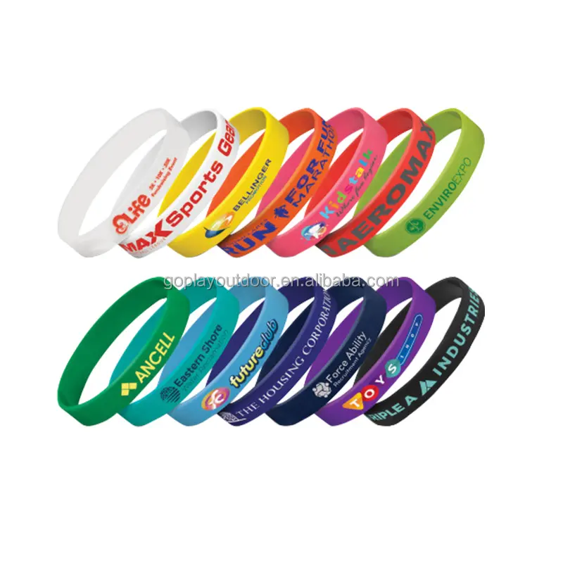Bracelets en silicone professionnels avec logo personnalisé, créez votre propre logo, bracelets personnalisés en silicone