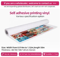Rollo de pegatinas de vinilo, adhesivo de PVC ecológico de 110gsm, para imprimir, reflectante