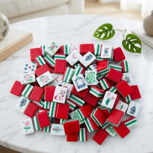 Mahjong americano de acrílico de 4 capas, color rojo intenso, 160 fichas, nuevo, superventas transfronterizo - Product Image 2