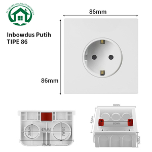 Prise murale EU type 86 mm 16A, prise murale EU 86*88 mm - Product Image 2