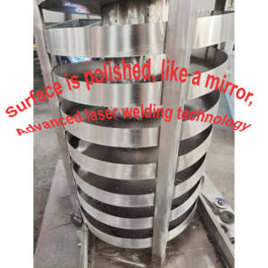 Verticale transportband met spiraalvormige vibratie, voor het verwarmen en koelen van pellet-, deeltjes- en poederproducten, diameter 600 mm - Product Image 5