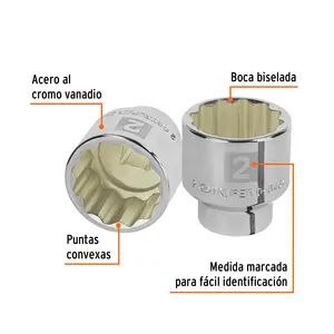 Juego de Llaves de Tubo de 3/4 de Pulgada, 12 Puntas, Marca TRUPER, Caja con 3 Unidades - Product Image 2