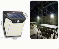 Lampu Dinding Luar Ruangan LED Tenaga Surya Modern dengan Sensor Gerak untuk Pagar Taman Tahan Air Surya Square PC