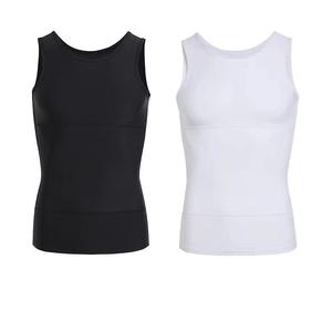Camisa <span class=keywords><strong>de</strong></span> Compresión Adelgazante para <span class=keywords><strong>Hombre</strong></span>, Chaleco <span class=keywords><strong>de</strong></span> Manga Corta <span class=keywords><strong>de</strong></span> Nailon con <span class=keywords><strong>Control</strong></span> <span class=keywords><strong>de</strong></span> Barriga, Soporte para <span class=keywords><strong>Abdomen</strong></span> EN EL Pecho y Uso Diario - Product Image 3