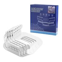 Attaches de drap de lit en ABS avec bandes de verrouillage, attaches d'angle pour maintenir les draps en place, 4 pièces, clips pour draps de lit pour la maison et la chambre