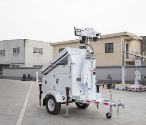 Năng lượng mặt trời cctv Trailer Hệ thống di động giám sát Trailer với Telescopic mast towable - Product Image 5