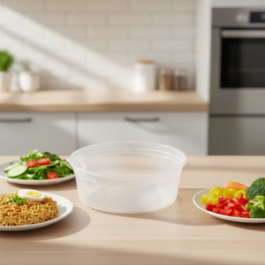 <b>Plastic</b> Deli Disposable Microwavable Soup Cups Food Grade <b>Plastic</b> <b>Containers</b> with <b>Lids</b> - Product Image 1